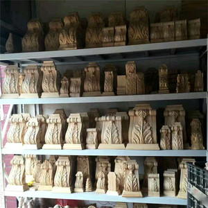 Corbeaux décoratifs en bois sculpté pour cheminée - Product Image 5