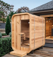 Sauna à vapeur en cèdre rouge pour 2 personnes - Thérapie thermique complète du corps pour soulager les douleurs musculaires, la détoxification et la relaxation profonde