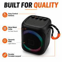 Mini enceinte portable sans fil RGB avec sangle de suspension, basses profondes, petite enceinte d'extérieur pour la revente