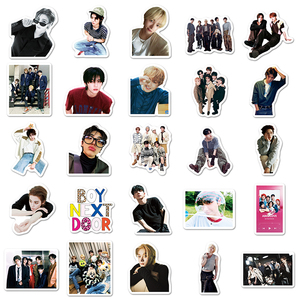 50 autocollants personnalisés imperméables en PVC BOYNEXTDOOR Kpop, autocollants décoratifs pour coque de téléphone, <span class=keywords><strong>tablette</strong></span>, bouteille d'eau - Product Image 4