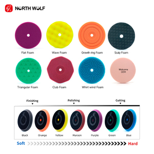 North Wolf Car Sponge Polishing <strong>Pads</strong> 5inch Orange Foam Auto Detailing Supplies Buffing Foam <strong>Pad</strong> - Product Image 5