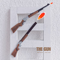 Modèle de fusil de chasse miniature vintage en métal, réplique pour accessoire de décoration de maison de poupée