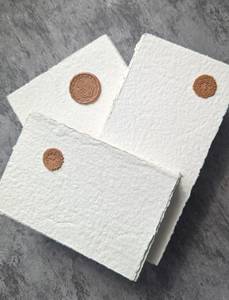 Suite de invitación de boda de papel hecho a mano, papel borde cubierto, papel hecho a mano, invitaciones de boda de algodón, <span class=keywords><strong>hojas</strong></span> de papel hechas a mano - Product Image 5