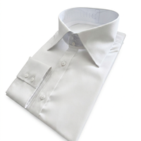 Kemeja Pria Formal Oxford 100% Katun, Ukuran Sesuai Pesanan, Perawatan Mudah, Kerah Tinggi, 2 Kancing, Lengan Panjang