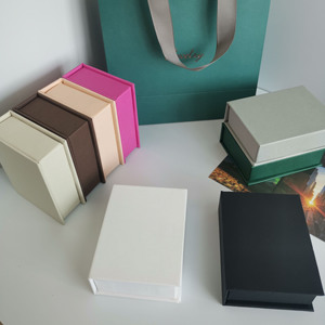 Luxury Eco-friendly Jewelry Box Magnetic Closure | Custom Logo Rigid Book Packaging for <strong>Etsy</strong> | Minimalist Ring &amp; Earring Case - Product Image 3