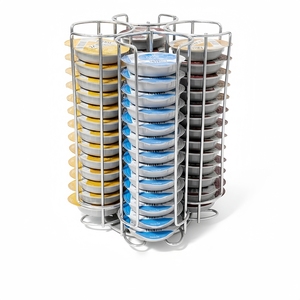 Porta Cápsulas de Café <span class=keywords><strong>Tassimo</strong></span>, para 52 Cápsulas, 360 °   Exhibidor Giratorio de Hierro Cromado - Multifuncional para el Hogar y la Sala de Descanso - Product Image 1