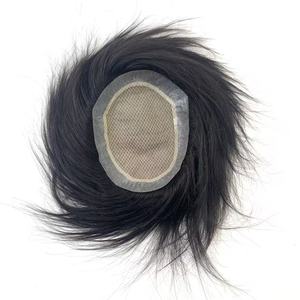 <span class=keywords><strong>Extension</strong></span> per <span class=keywords><strong>capelli</strong></span> a clip da uomo, in <span class=keywords><strong>capelli</strong></span> indiani Remy, con base in seta ad alta densità, parrucca toupee con trecce - Product Image 1