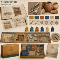 Jeu de société d'archéologie personnalisé (carton) pour l'éducation muséale et l'apprentissage du patrimoine - Stratégie d'excavation et de conservation
