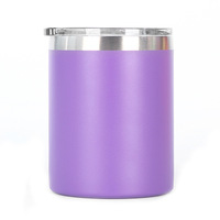 Gobelet isotherme à double paroi en acier inoxydable de 12 oz avec logo personnalisé, revêtement en poudre, pour bière et café, idéal pour les voyages