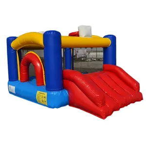 Kid inflatable jumping bounce house with basketball hoop