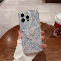 Coque transparente transparente vague papillon housse de téléphone portable pour samsung A32 S32 pour Techno 10 c