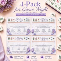 Carte de règles de Mahjong en acrylique imprimée à plat, guide de référence rapide pour débutants, aide au jeu de Mahjong de style américain, moderne, transfrontalier