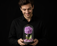 Suvenir Pernikahan Pengiring Pengantin Souvenir Perusahaan Hadiah Promosi Bisnis Set Hadiah Natal Bunga Hydrangea Awet dalam Kubah Kaca