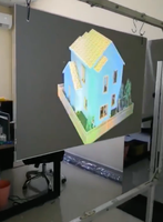 Film d'écran de projection holographique 3D en tissu PET pour exposition intérieure et affichage publicitaire, film de verre pour projecteur arrière