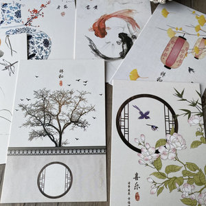 Carte de vœux du Nouvel An de style chinois, recyclable, rétro, élégante, décorative, porte-bonheur <span class=keywords><strong>et</strong></span> paisible - Product Image 4