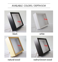 Boîte à lumière LED à lumière chaude avec télécommande USB 8x10'' A4 Profondeur 5 cm Cadre en bois blanc ou noir