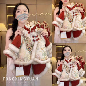 Tongxingyuan Chinese Style Cheongsam Dress For Baby Girls Thickening Winter Wear With Label And Tags New Year Outfit - Product Image 1