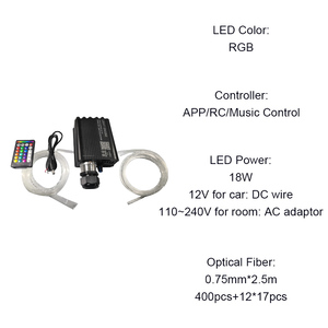 Kit de fibres optiques LED 18W, <span class=keywords><strong>étoile</strong></span>s scintillantes et <span class=keywords><strong>étoile</strong></span>s filantes, décoration intérieure de voiture - Product Image 2