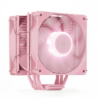 Ventilateur de refroidissement universel pour radiateur à caloducs, rose, blanc, noir, 4 tubes en cuivre, refroidissement du processeur LGA1150 1200 1700 2011 2066 AMD AM4 AM5