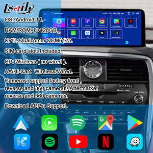 Écran sans fil CP <span class=keywords><strong>AA</strong></span>/Android Lsailt 8 + 128 Go pour système d'infodivertissement LEXUS RX 2020-2022 inclus Net-Flx, Spotify, Google Map - Product Image 6