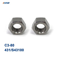 Vis hexagonale C3-80 431/S43100 en acier inoxydable martensitique, filetage à droite, application pétrolière