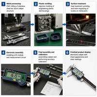 Pied à coulisse numérique étanche IP54, précision 0,04 mm, écran LCD, pied à coulisse numérique de qualité 300 mm, ODM OEM, mesure de profondeur/creux interne