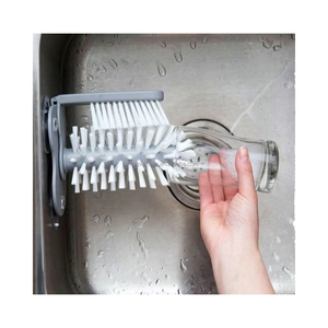 Brosse de nettoyage Sunshine Kitchen Tool en <span class=keywords><strong>plastique</strong></span> pour évier, bouteilles, verres, tasses à ventouse murale, tasses paresseuses et tasses à thé rotatives - Product Image 4