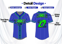 Jersey Baseball Custom Wanita, Jersey Baseball Custom Remaja, Jersey Baseball Custom Tackle Twill, Jersey Baseball Bernapas Cepat Kering Kancing Penuh