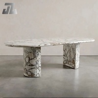 Grande dalle de marbre Calacatta Viola naturel avec base en calcite pour la série de tables basses de salon, salle à manger et cuisine