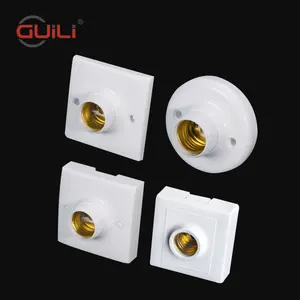 Wholesale elecitrical E27 Plastic Lamp Holder Edison Bulb Holder Screw Lamp Socket Led Lighting Accessories B22 Lamp Holder