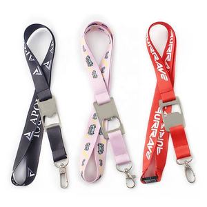 Anime Themed Eco-Friendly Polyester <b>Lanyard</b> Bottle Opener Custom Logo Via Silk Screen Printing for Mobile Phone <b>Keychain</b> Strap - Product Image 1