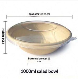 Biodegradable Compostable Eco-Friendly Paper Food Packaging <b>Boxes</b> Salad Containers for Candy Cafe Takeout Wholesale Custom Logo - Product Image 2