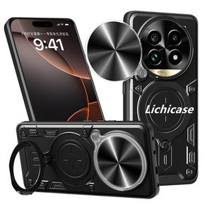 Lichicase Push WindowAnti-drop couverture Mobile pour Realme 14 Pro + 5G voiture Adsorption robuste béquille étuis de téléphone portable - Product Image 3