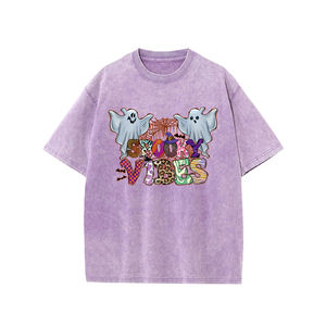 Halloween <span class=keywords><strong>Element</strong></span> DTF impreso hombres camisetas de manga corta creativa nueva letra dibujos animados impreso Unisex cuello redondo gota debería <span class=keywords><strong>camiseta</strong></span> - Product Image 5