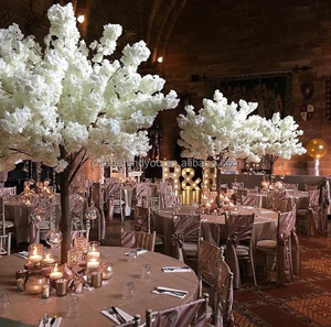Chất lượng cao trang trí Nhân Tạo Hoa Trắng Hoa Anh Đào bảng trung tâm đám cưới Bảng cây trung tâm - Product Image 4
