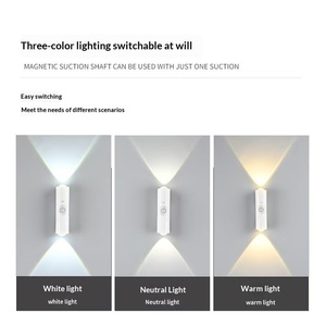 Nueva Lámpara de Pared Magnética LED con <span class=keywords><strong>Sensor</strong></span> de <span class=keywords><strong>Movimiento</strong></span> Inteligente, Recargable, con Forma de Colina, Doble Ojo de Gato, <span class=keywords><strong>Luz</strong></span> Ambiental - Product Image 4