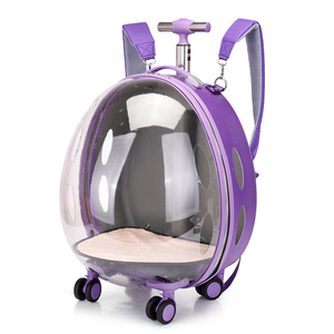 Chariot de luxe en PVC transparent à roulettes <span class=keywords><strong>pour</strong></span> animaux de compagnie <span class=keywords><strong>sac</strong></span> de transport <span class=keywords><strong>chien</strong></span> chat <span class=keywords><strong>sac</strong></span> à <span class=keywords><strong>dos</strong></span> <span class=keywords><strong>pour</strong></span> un transport facile vente directe d'usine - Product Image 4