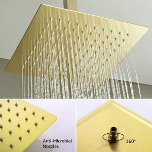 Système <span class=keywords><strong>de</strong></span> douche en laiton avec robinet, mitigeur pour <span class=keywords><strong>salle</strong></span> <span class=keywords><strong>de</strong></span> bains, <span class=keywords><strong>kit</strong></span> <span class=keywords><strong>de</strong></span> douche <span class=keywords><strong>de</strong></span> 12 pouces - Product Image 3