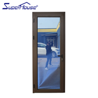 AS2047 NFRC-Puerta doble abatible de aluminio, estándar, con rejilla