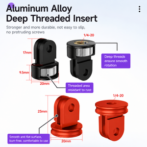 Adaptador de Trípode de Cámara de Aleación de Aluminio Ligero 1/4-20 Compatible con la Serie Hero Insta360 ONE X2/X3/X4/X5 para <span class=keywords><strong>OSMO</strong></span> - Product Image 3