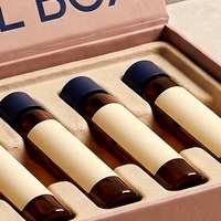 Boîte rigide magnétique rose personnalisée pour flacons de peptides, 6 flacons, en carton moulé, avec logo estampé à chaud, impression offset