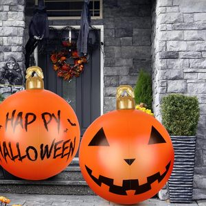 Bola de Calabaza Inflable de Halloween con Luz, Decoración para Jardín Exterior, PVC, 6 pies, Feliz Halloween, Jack O'Lantern Inflable - Product Image 3