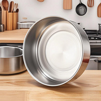 Ensemble de bols de cuisine en acier inoxydable OEM de cinq pièces, couvercle de conservation des aliments à usage domestique portable pour le stockage de la fraîcheur, boîtes à lunch