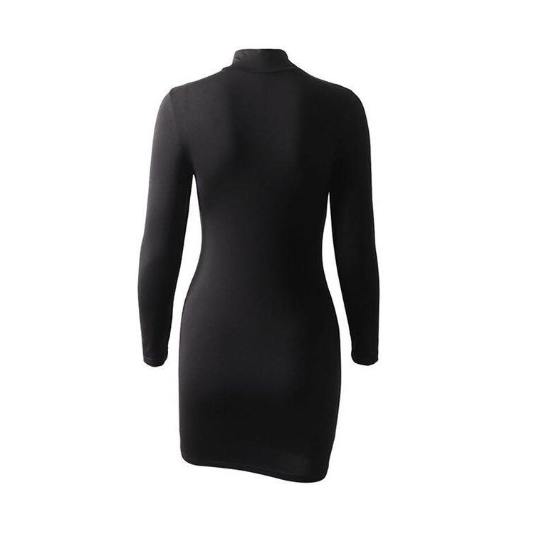 tight black long sleeve mini dress Vinelle Long Sleeve Mini Dress Black main image 1