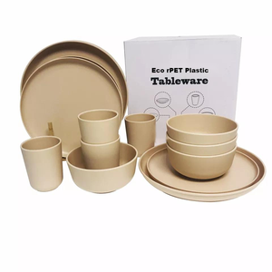 Custom Nordic Modern Dinnerware Define Inquebrável RPET Placas e Copos De Plástico Personalizável Contemporâneo Dining <span class=keywords><strong>Ware</strong></span> - Product Image 3
