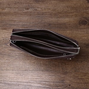 Pochette homme grand format motif crocodile, fermeture éclair double, intérieur en cuir synthétique, style décontracté - Product Image 4
