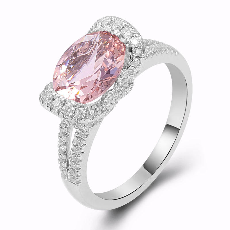 Bague en or jaune 14 carats avec pierre précieuse de laboratoire