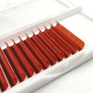 Extensions de cils plates colorées DRAGONLASH Premium 0.15, plateaux de cils classiques colorés, extensions de cils individuels éllipse fendues - Product Image 4