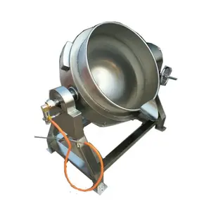 jacketed industrial cooking kettle jacketed boiling pan with mixer steam jacketed kettle