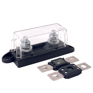 Modified Vehicle Car Audio Box with 1-way Waterproof Clear Cover Mega Fuse Holder - Product Image 1